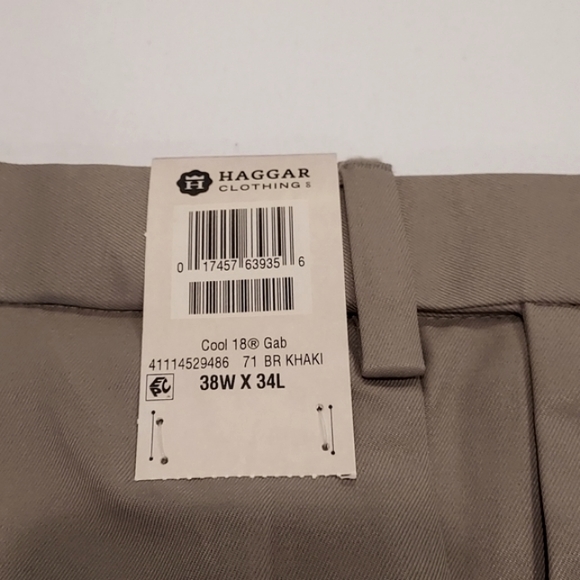 HAGGAR Cool 18 Performance Men's Pants NWT - Picture 2 of 7